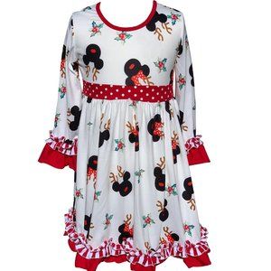Little Girl Kids Toddler Long Sleeve Ruffles Christmas Holiday Party Girl Dress